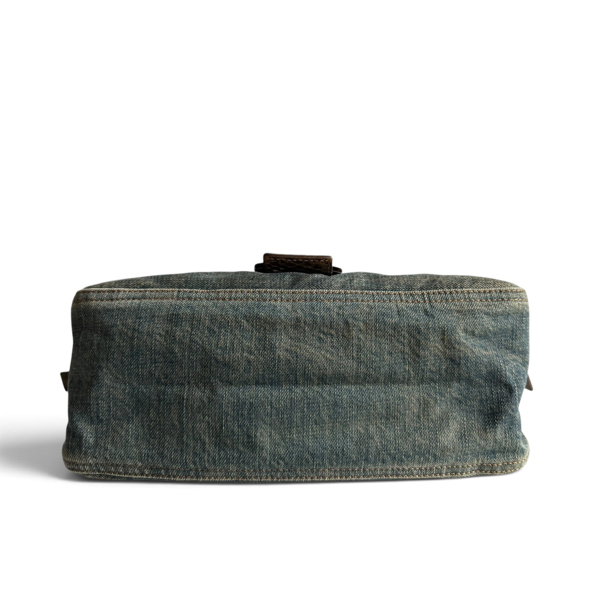 FENDI Denim Snakeskin Mama Baguette