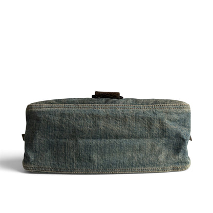 FENDI Denim Snakeskin Mama Baguette