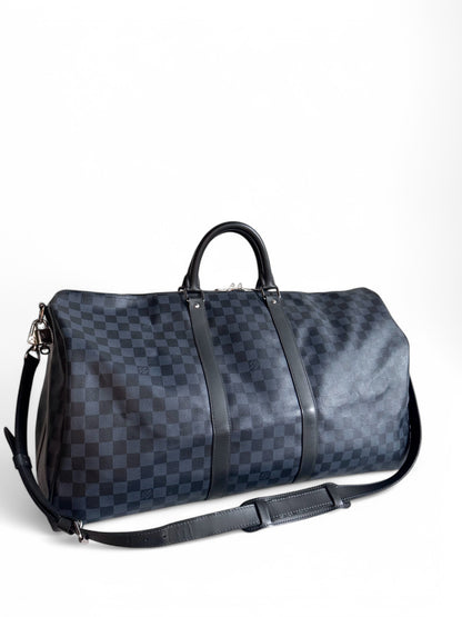 LOUIS VUITTON Damier Graphite Keepall Bandouliere 55