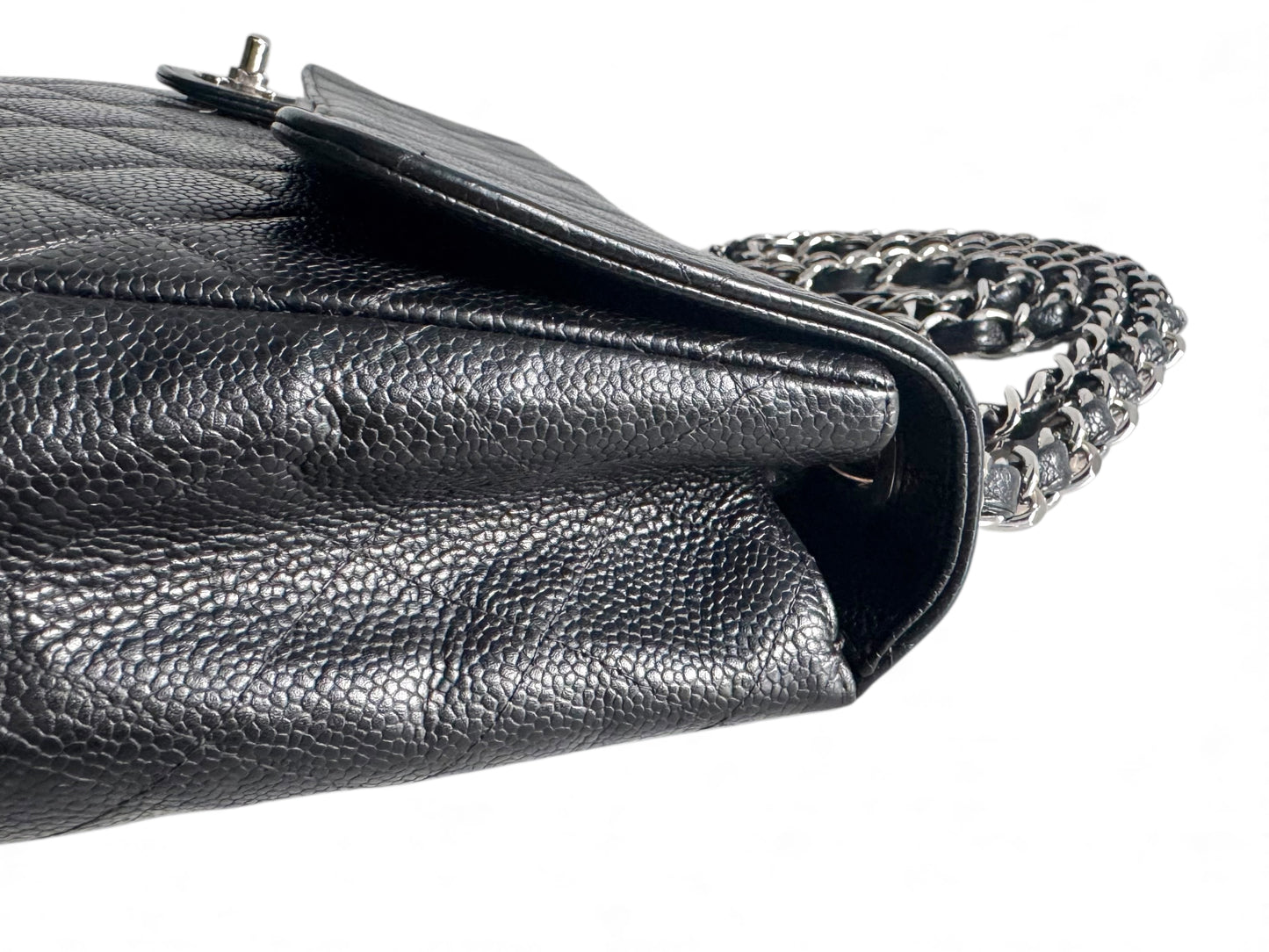 CHANEL Caviar Jumbo Single Flap Bag