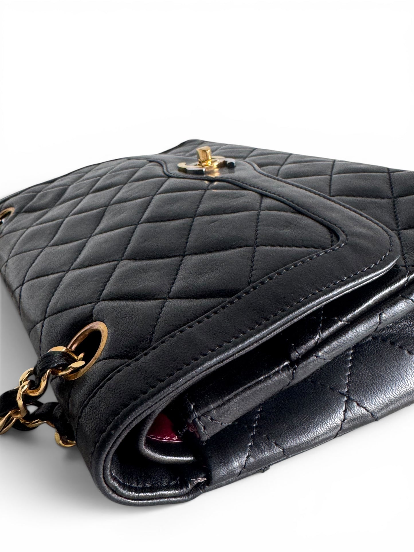 CHANEL Lambskin Quilted Medium Double Flap