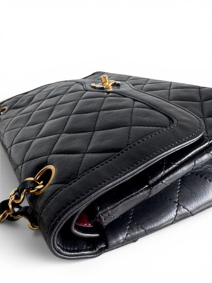 CHANEL Lambskin Quilted Medium Double Flap