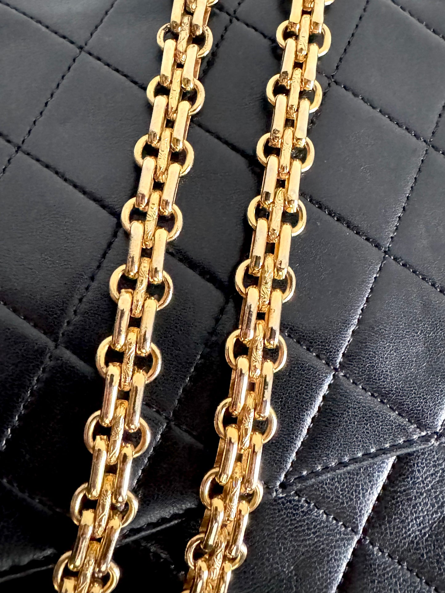 CHANEL Lambskin Medium Mademoiselle Double Flap