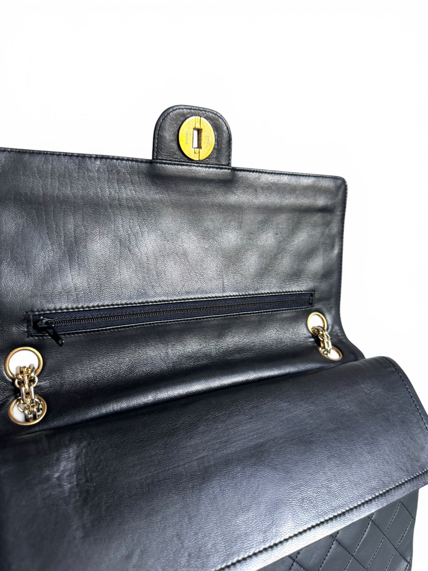 CHANEL Lambskin Medium Mademoiselle Double Flap