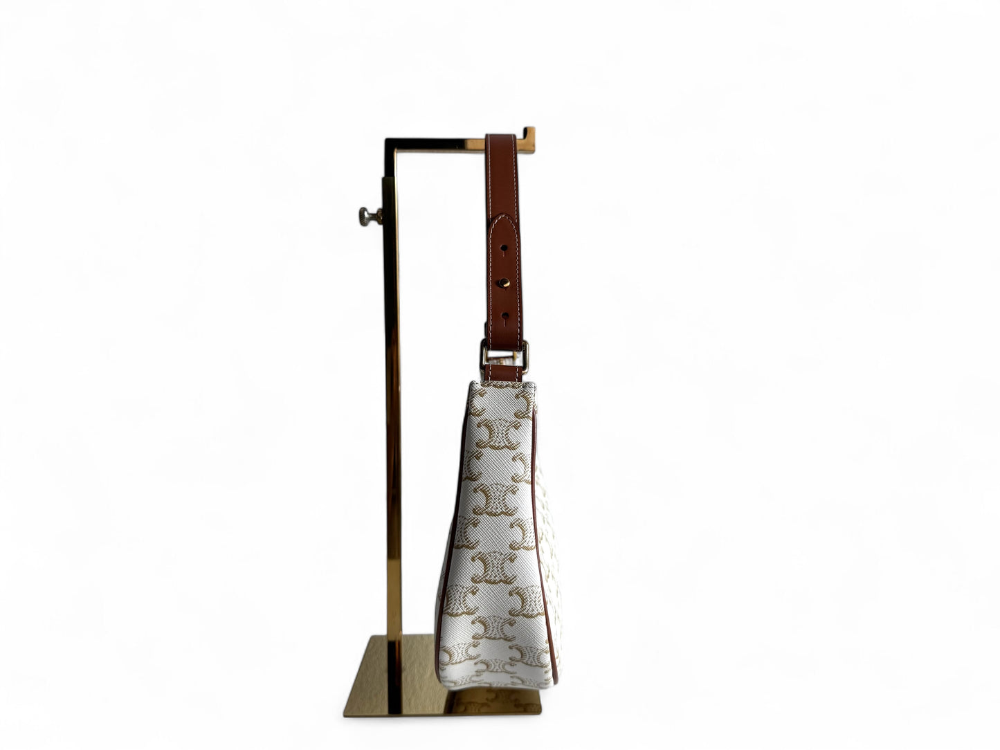 CELINE Canvas Calfskin Ava Triomphe Shoulder Bag