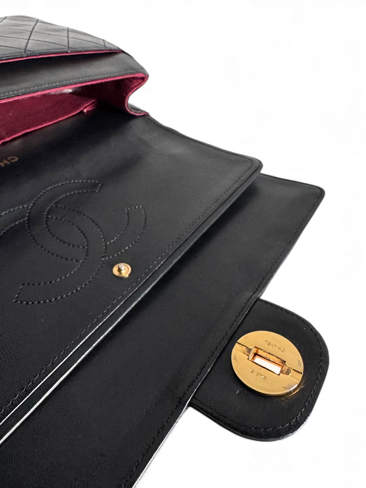 CHANEL Lambskin Medium Mademoiselle Double Flap