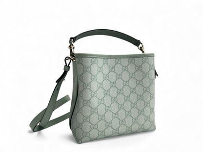 GUCCI GG Supreme Monogram Emblem Small Shoulder Bag