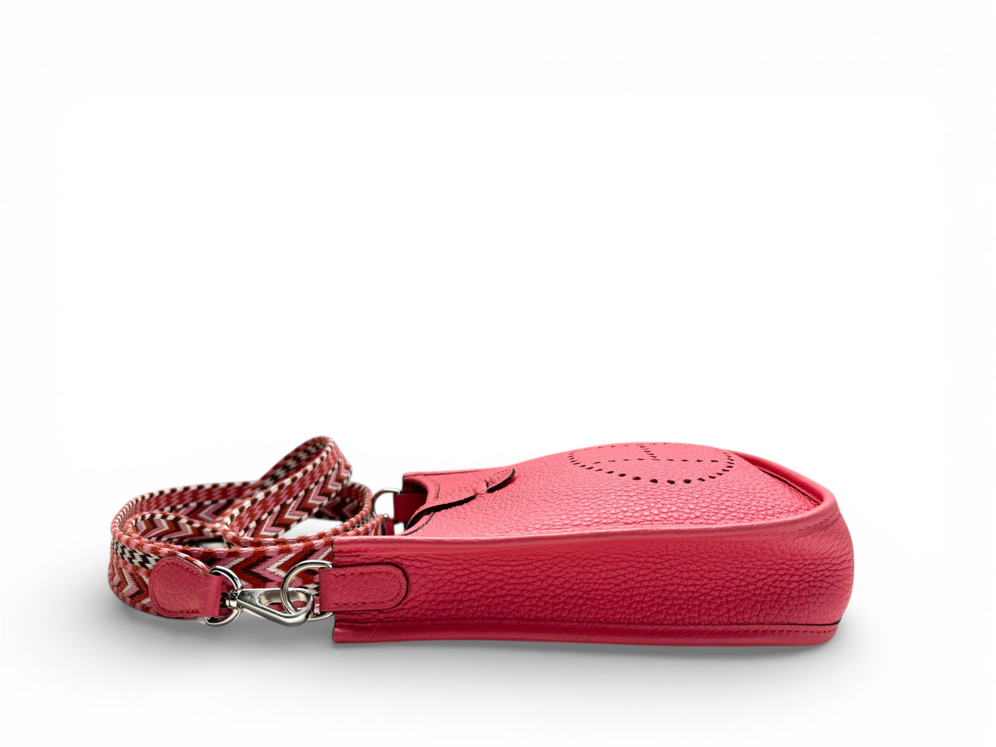 HERMÈS Taurillon Clemence Allegro Evelyne TPM Rose Tasche