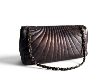 CHANEL Metallic Calfskin Degrade East West Flap