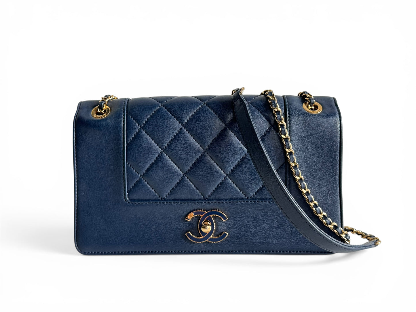 CHANEL Sheepskin Quilted Mademoiselle Flap Bag Tasche