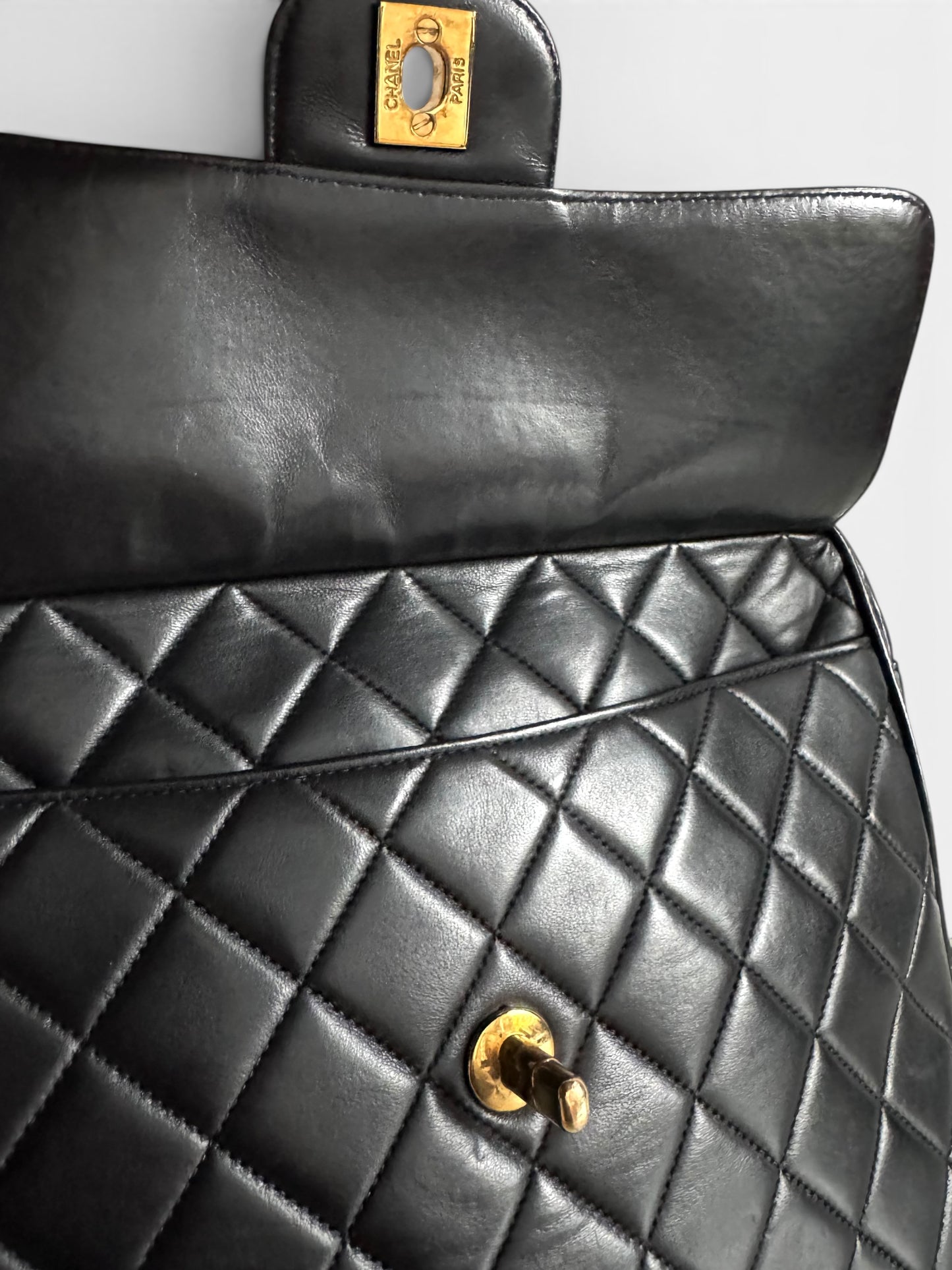Chanel Lambskin Quilted Flap Camera Tassel Case