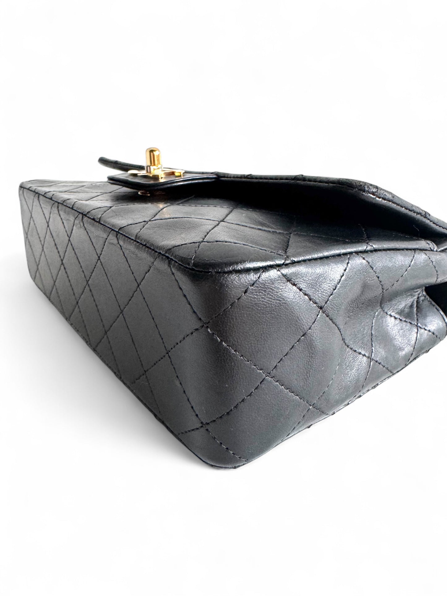 Chanel Lambskin Matelasse Flap Chain Handle Bag