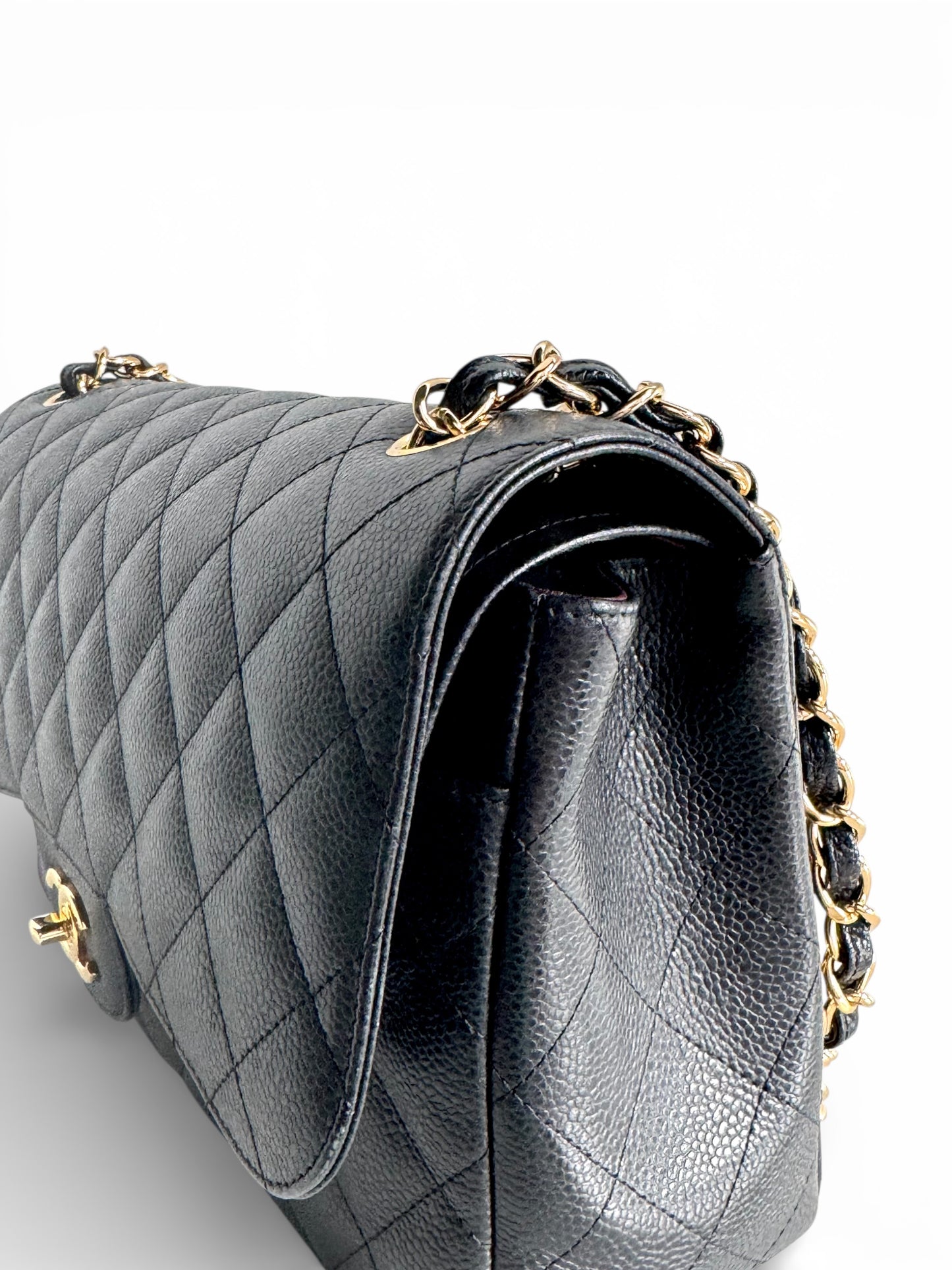 CHANEL Caviar Quilted Jumbo Double Flap