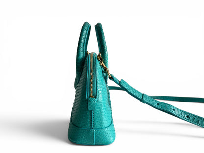 BALENCIAGA Python Ville XXS Top Handle Bag