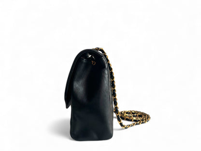 CHANEL Lambskin Black Flap Bag