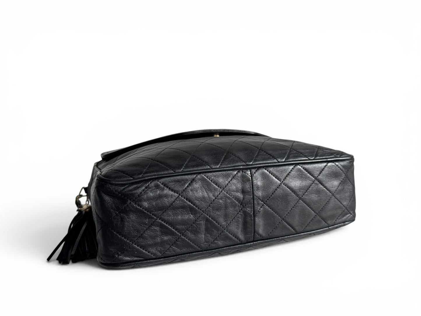 CHANEL Lambskin Quilted Tassel Camera Case