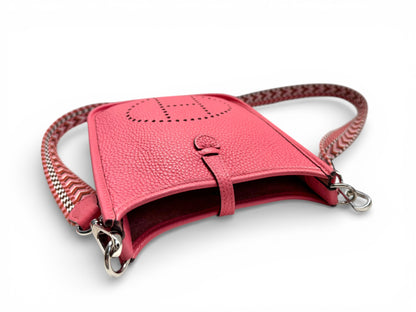 HERMÈS Taurillon Clemence Allegro Evelyne TPM Rose Tasche