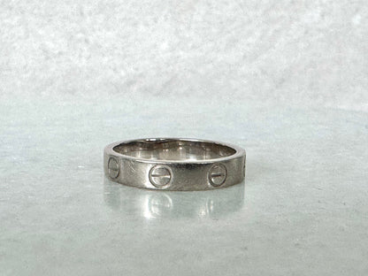 CARTIER 18K White Gold 3.5mm LOVE Wedding Band Ring