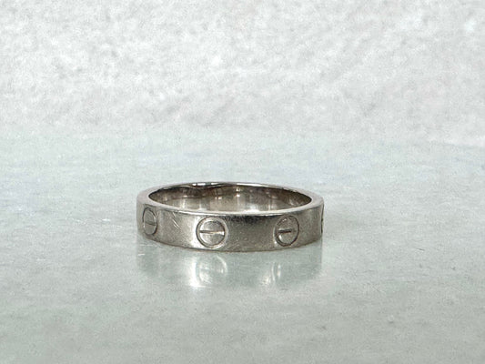 CARTIER 18K White Gold 3.5mm LOVE Wedding Band Ring
