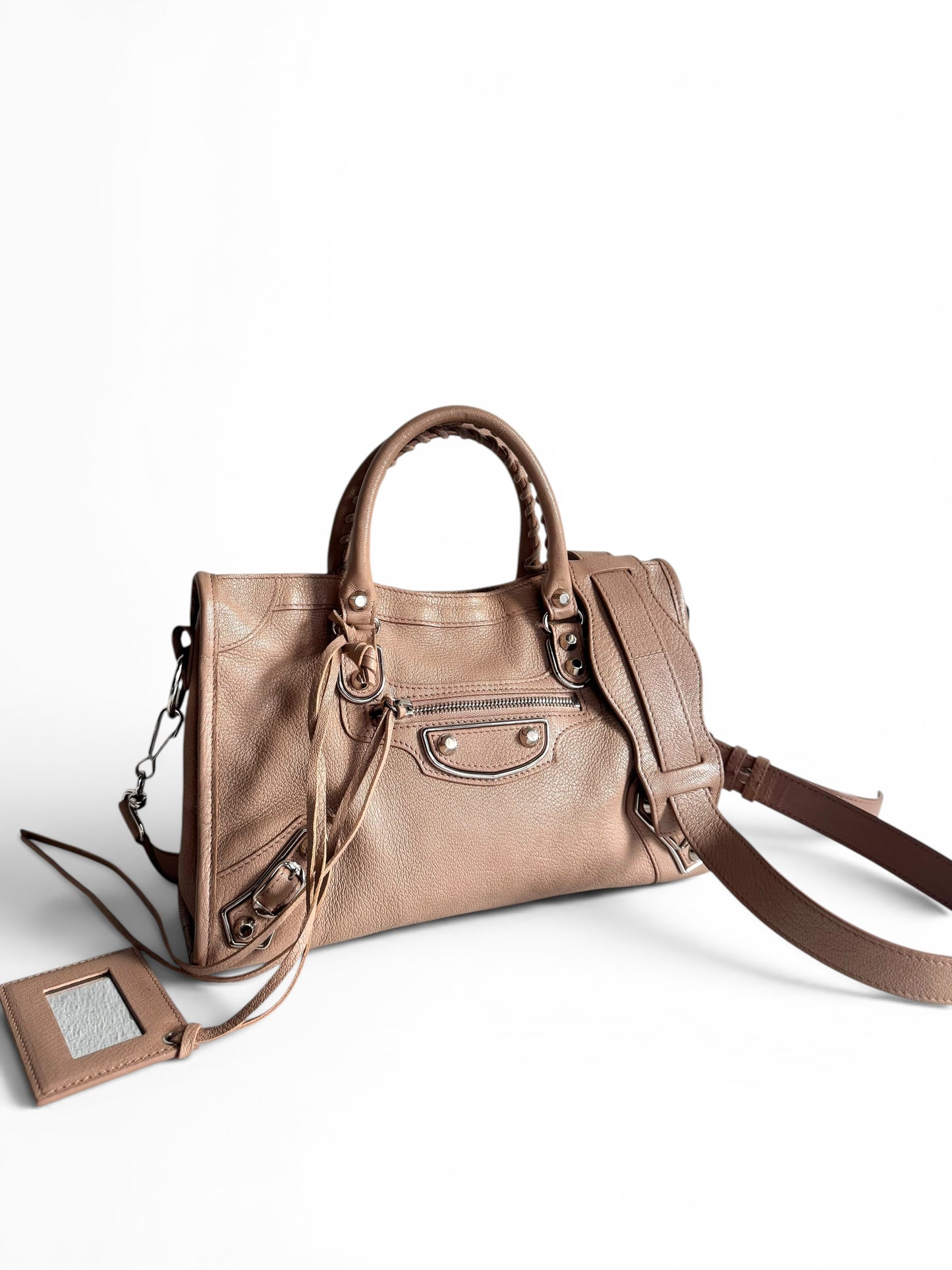 BALENCIAGA Chevre Gold Metallic Edge Hardware Bag