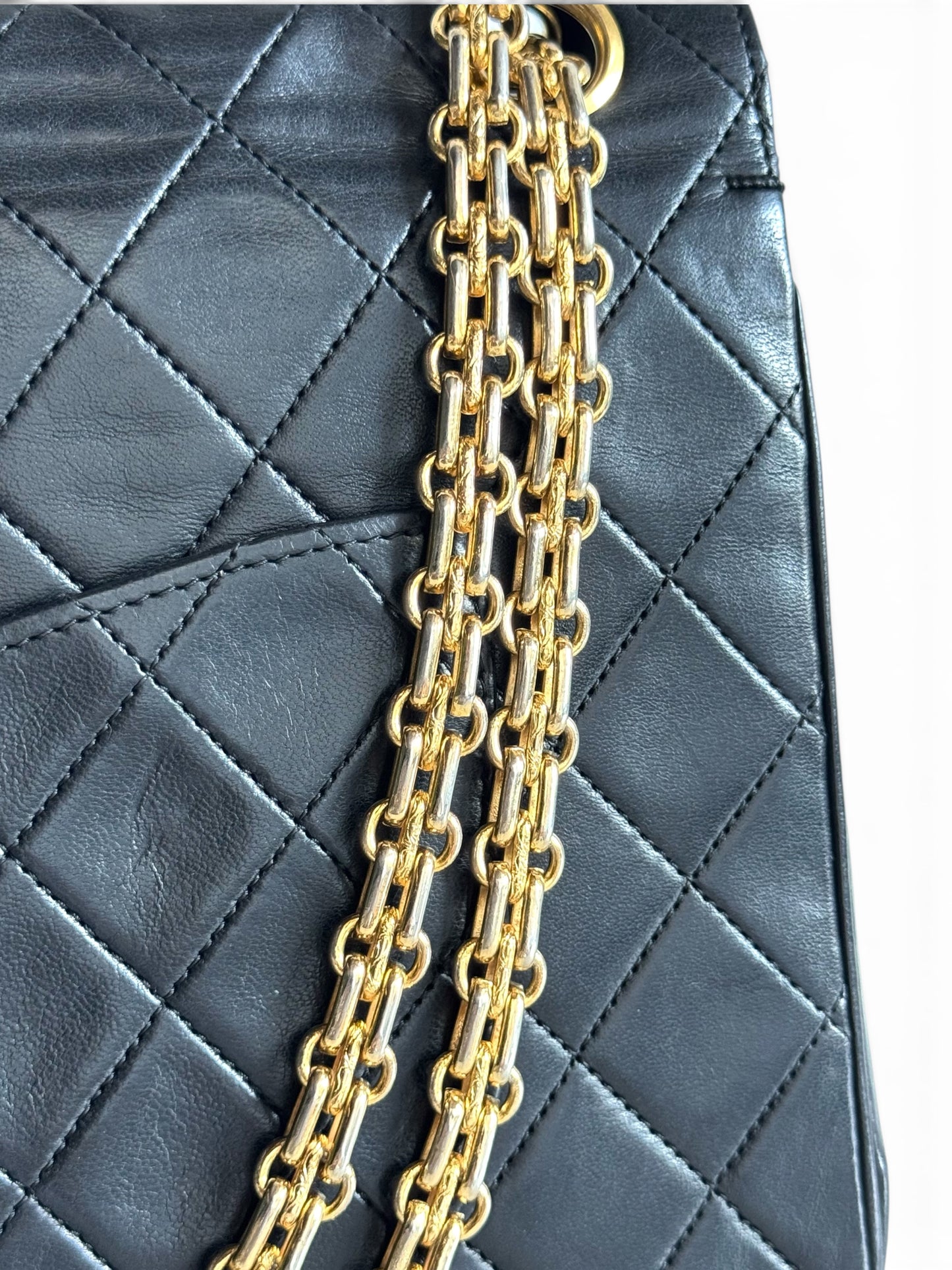 CHANEL Lambskin Medium Mademoiselle Double Flap