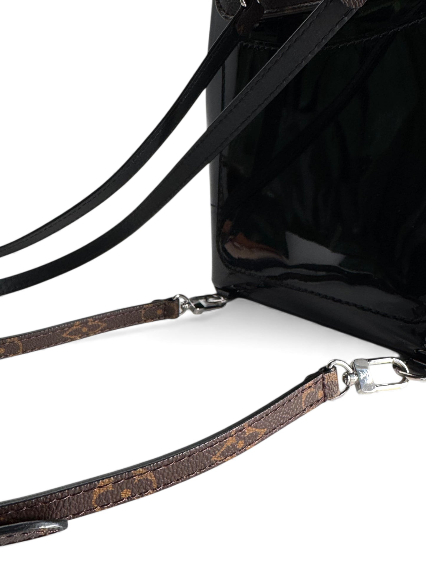 LOUIS VUITTON Patent Monogram Hot Springs Backpack