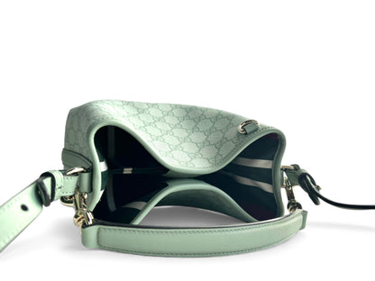 GUCCI GG Supreme Monogram Emblem Small Shoulder Bag