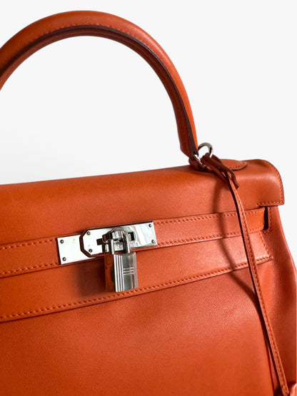 HERMÈS Kelly 32 Gulliver Orange