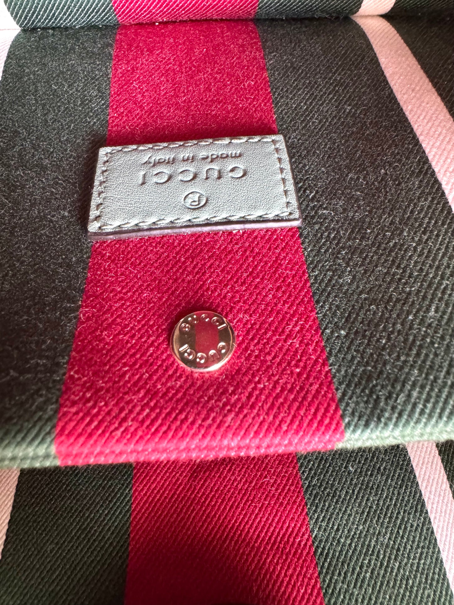 GUCCI GG Supreme Monogram Emblem Small Shoulder Bag