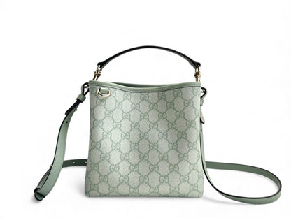 GUCCI GG Supreme Monogram Emblem Small Shoulder Bag