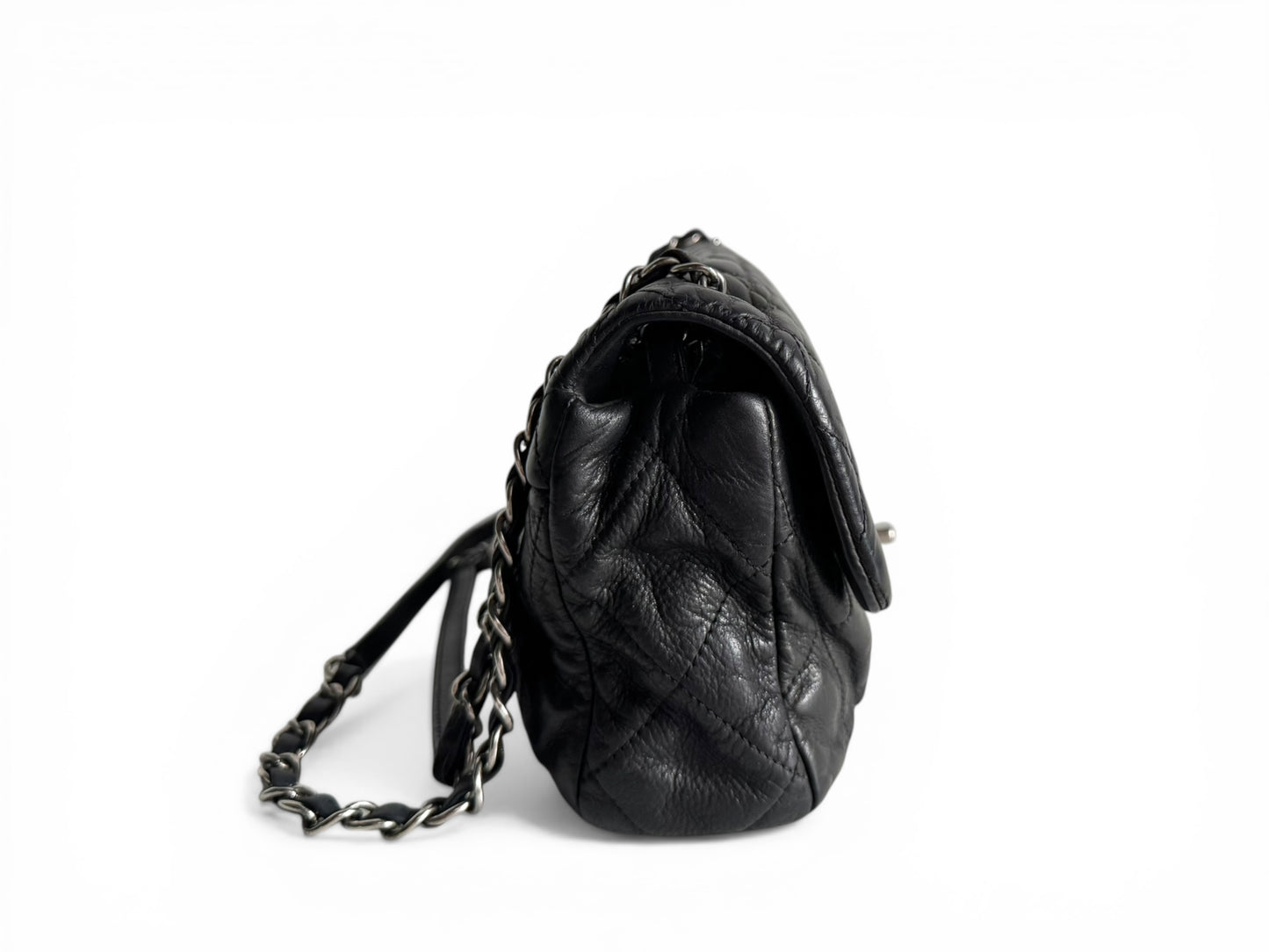 CHANEL Iridescent Lambskin Quilted East West Flap Bag