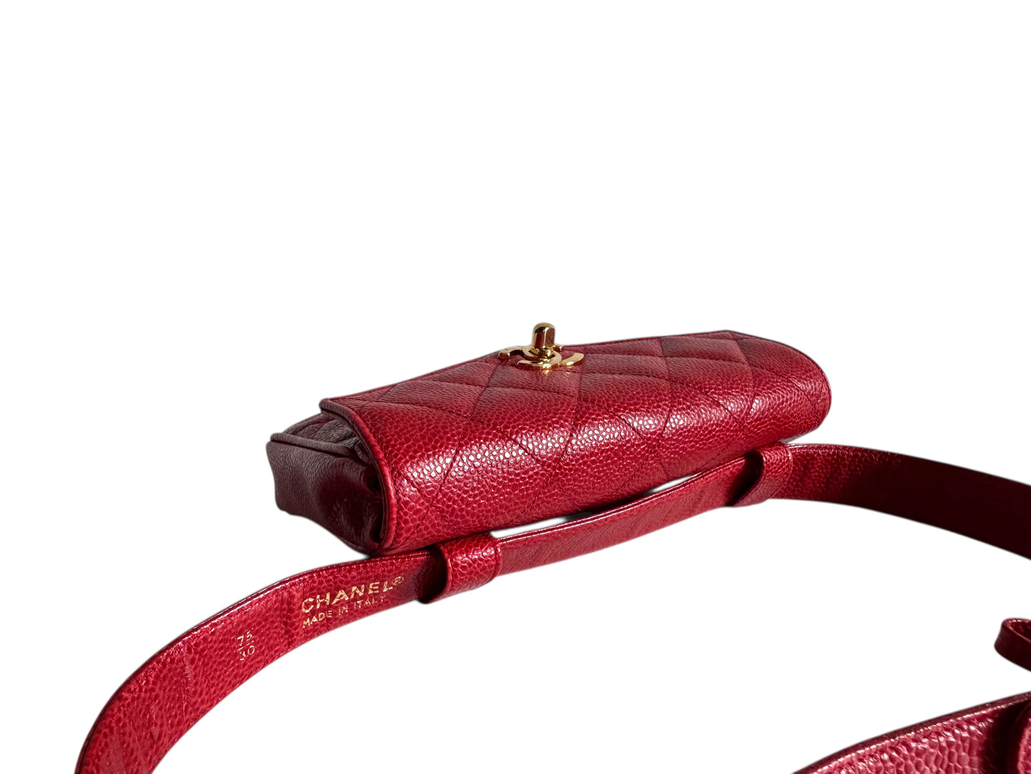 CHANEL Caviar Quilted Flap Waist Belt Bag