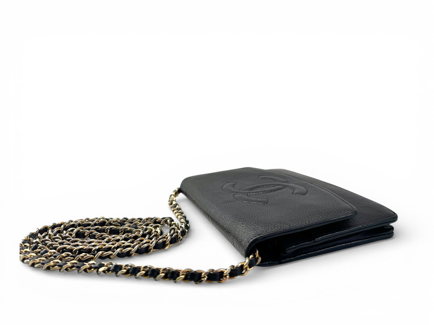 CHANEL Caviar Timeless CC Wallet On Chain WOC