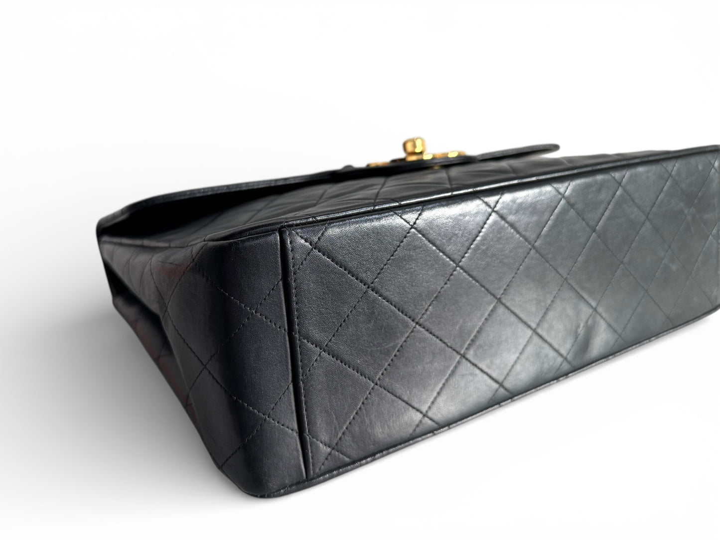 CHANEL Lambskin Quilted XL Jumbo Single Flap Bag