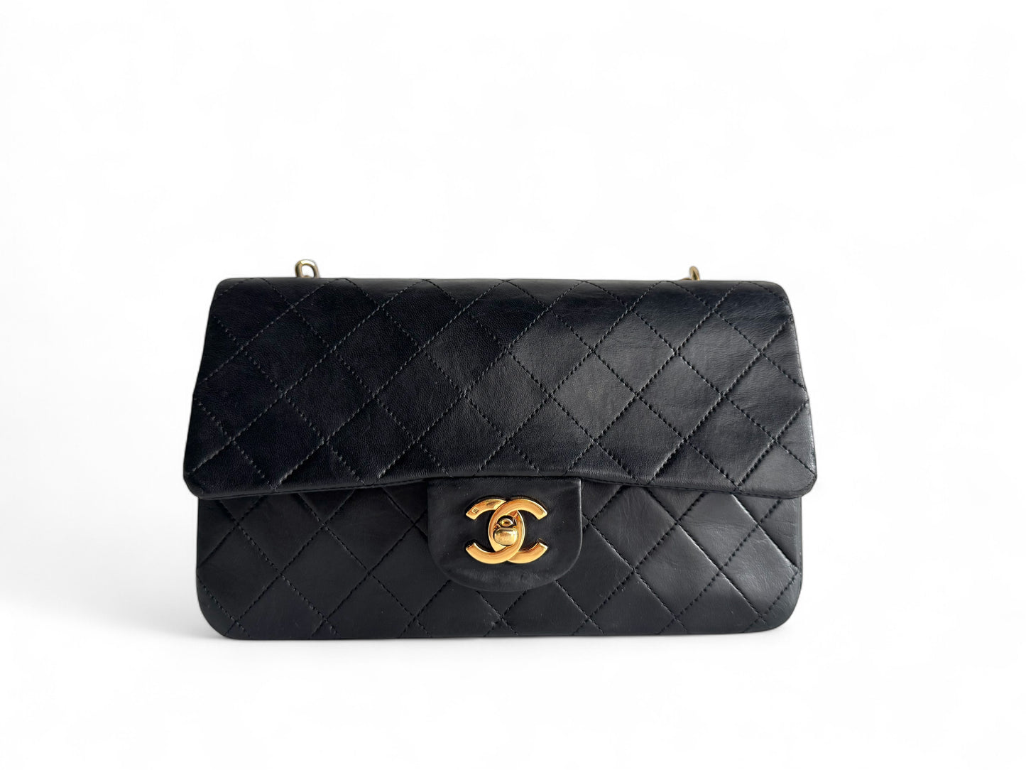 Chanel Lambskin Matelasse Flap Chain Handle Bag