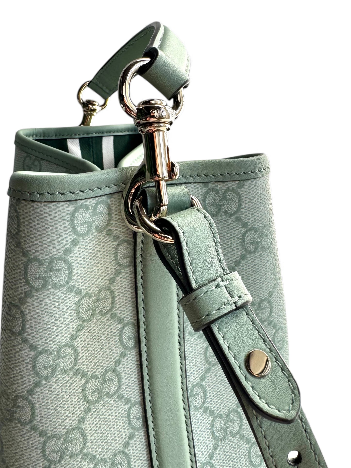 GUCCI GG Supreme Monogram Emblem Small Shoulder Bag