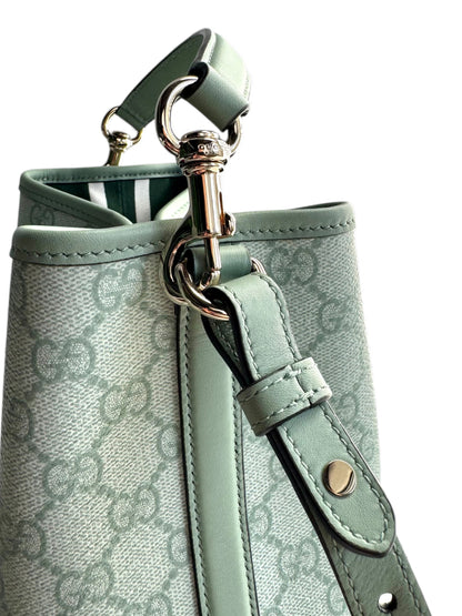 GUCCI GG Supreme Monogram Emblem Small Shoulder Bag