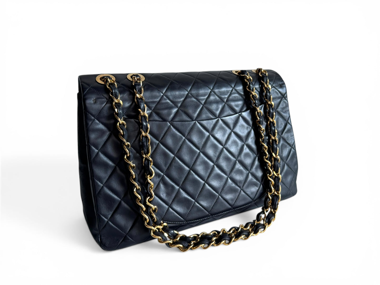 CHANEL Lambskin Quilted XL Jumbo Single Flap Bag