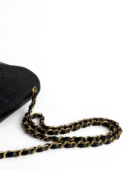 CHANEL Lambskin Diamond Stitch Envelope Single Flap