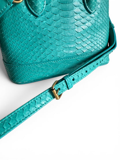 BALENCIAGA Python Ville XXS Top Handle Bag