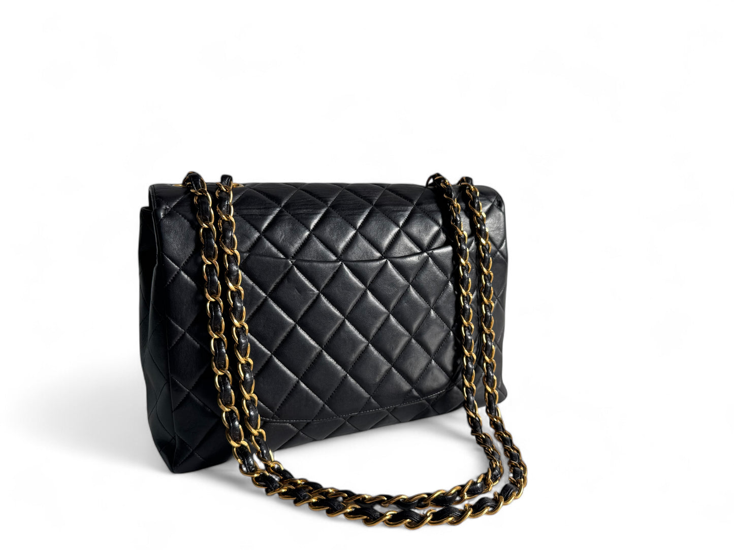 CHANEL Lambskin Quilted Jumbo Single Flap Bag