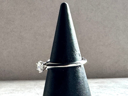 TIFFANY & CO. Solitaire Diamond Engagement Ring With Certificate