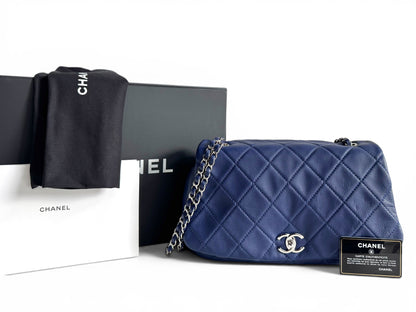 CHANEL Calfskin Quilted CC Curvy Flap