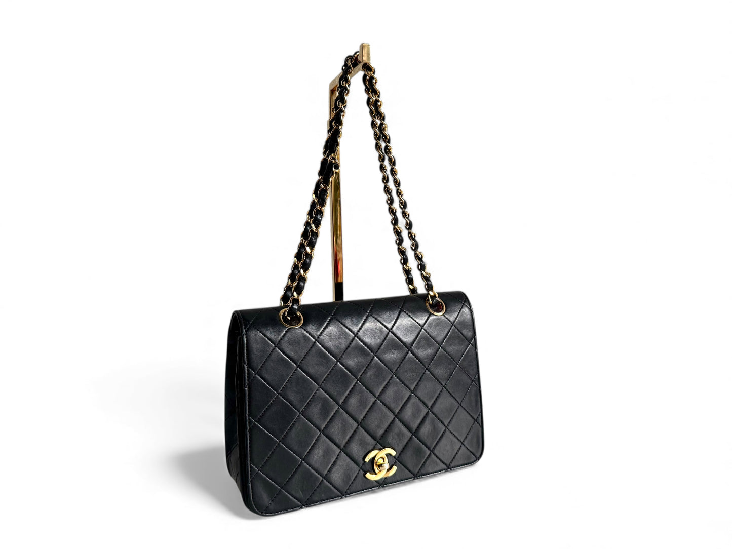 CHANEL Vintage Single Flap Bag Black