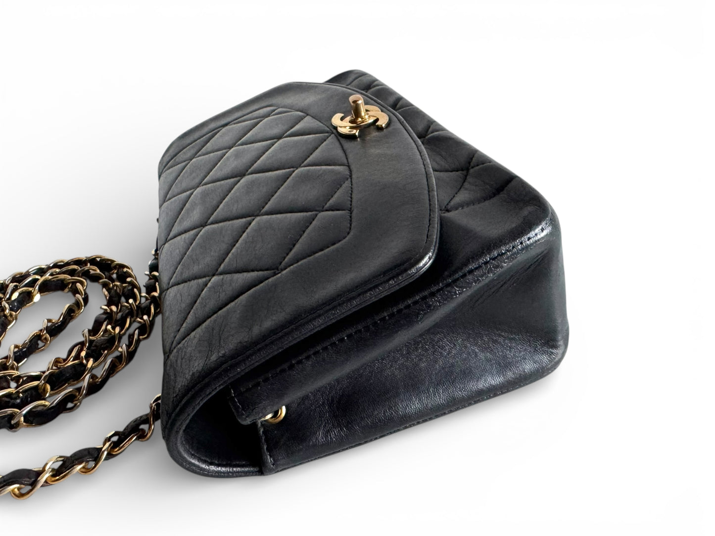CHANEL Small Lambskin Quilted Diana Flap