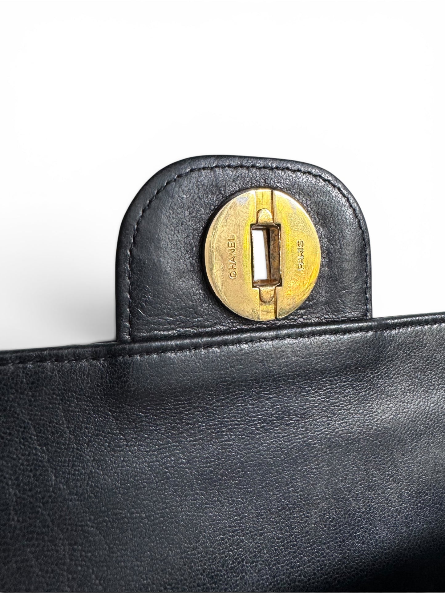 CHANEL Lambskin Medium Mademoiselle Double Flap