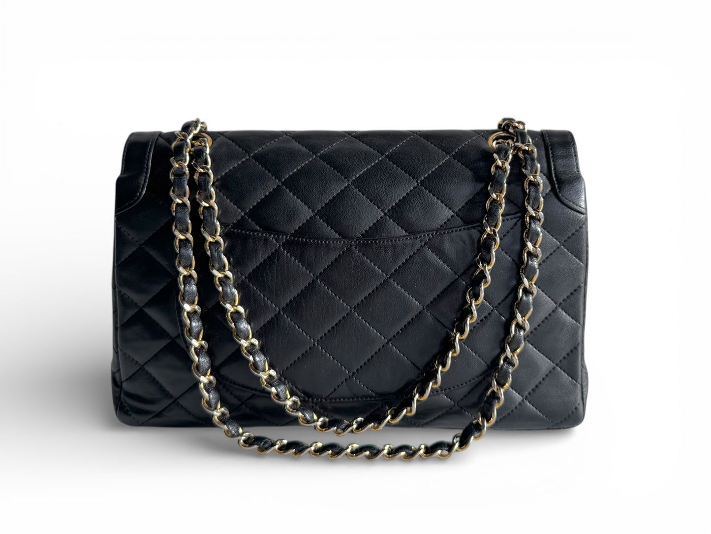 CHANEL Lambskin Quilted Medium Double Flap Bag