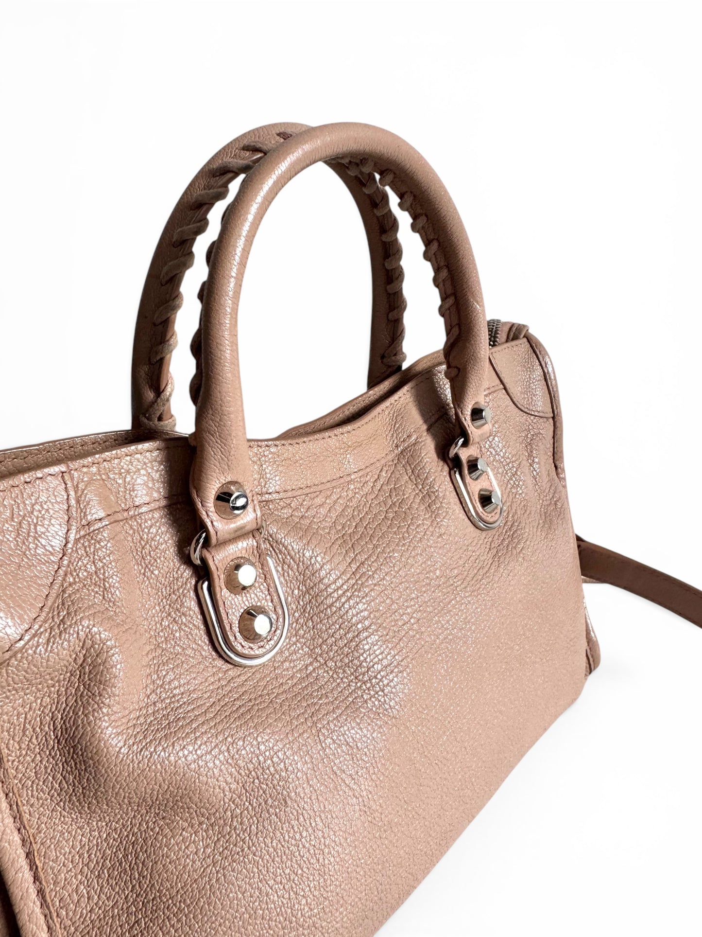 BALENCIAGA Chevre Gold Metallic Edge Hardware Bag