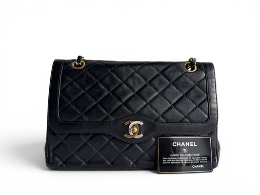 CHANEL Lambskin Quilted Medium Double Flap Bag