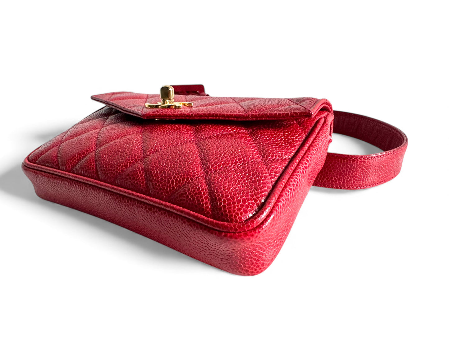 CHANEL Caviar Quilted Flap Waist Belt Bag